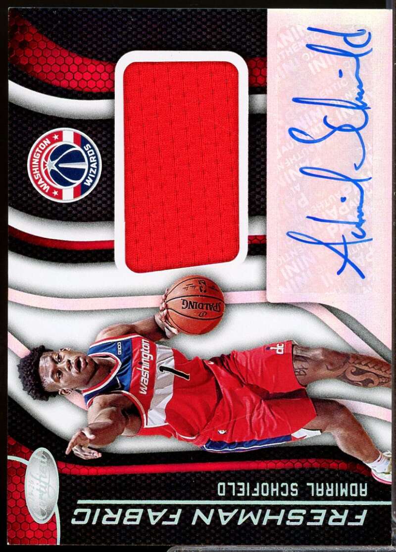 Admiral Schofield Rookie 2019-20 Certified Freshman Fabric Jersey Autograph #17  Image 1
