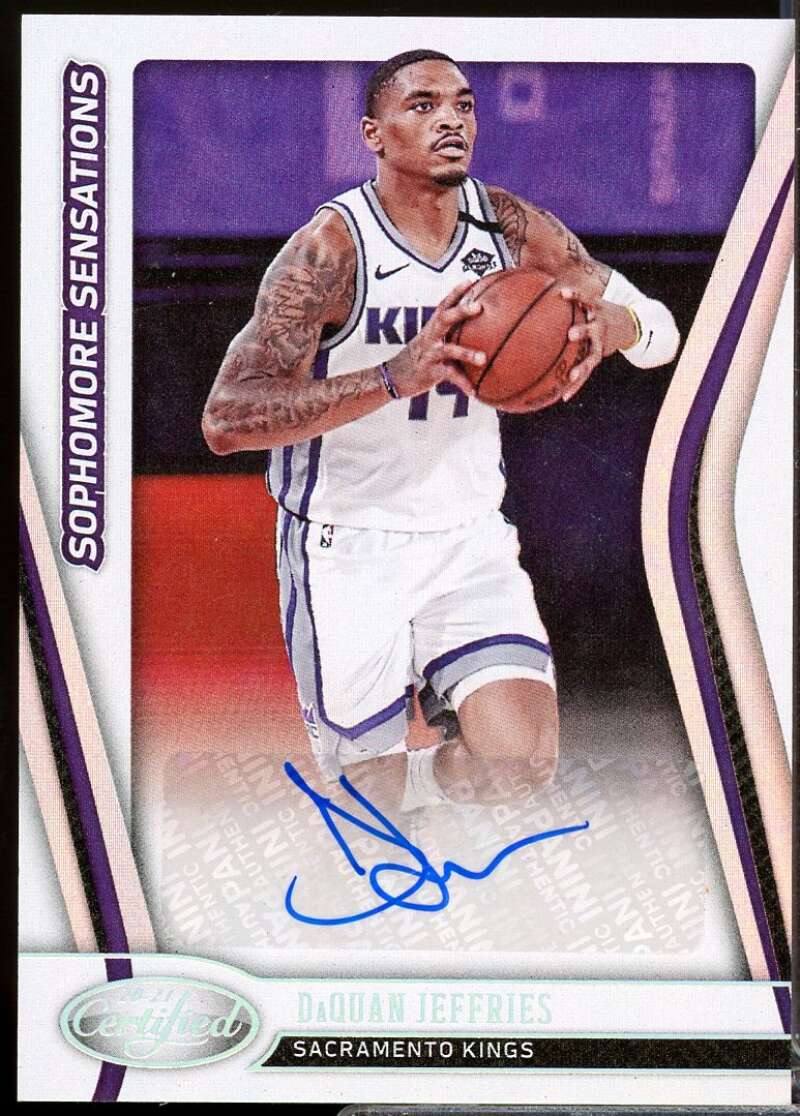 DaQuan Jeffries Card 2020-21 Certified Sophomore Sensations Autographs #17  Image 1