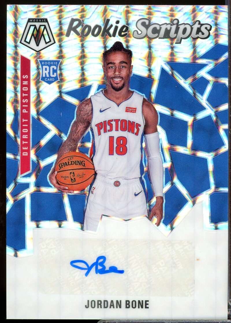 Jordan Bone Card 2019-20 Panini Mosaic Rookie Scripts Autograph #27  Image 1