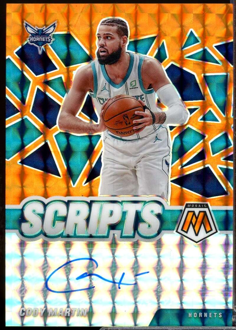 Cody Martin Card 2020-21 Panini Mosaic Scripts Autograph Orange #51  Image 1