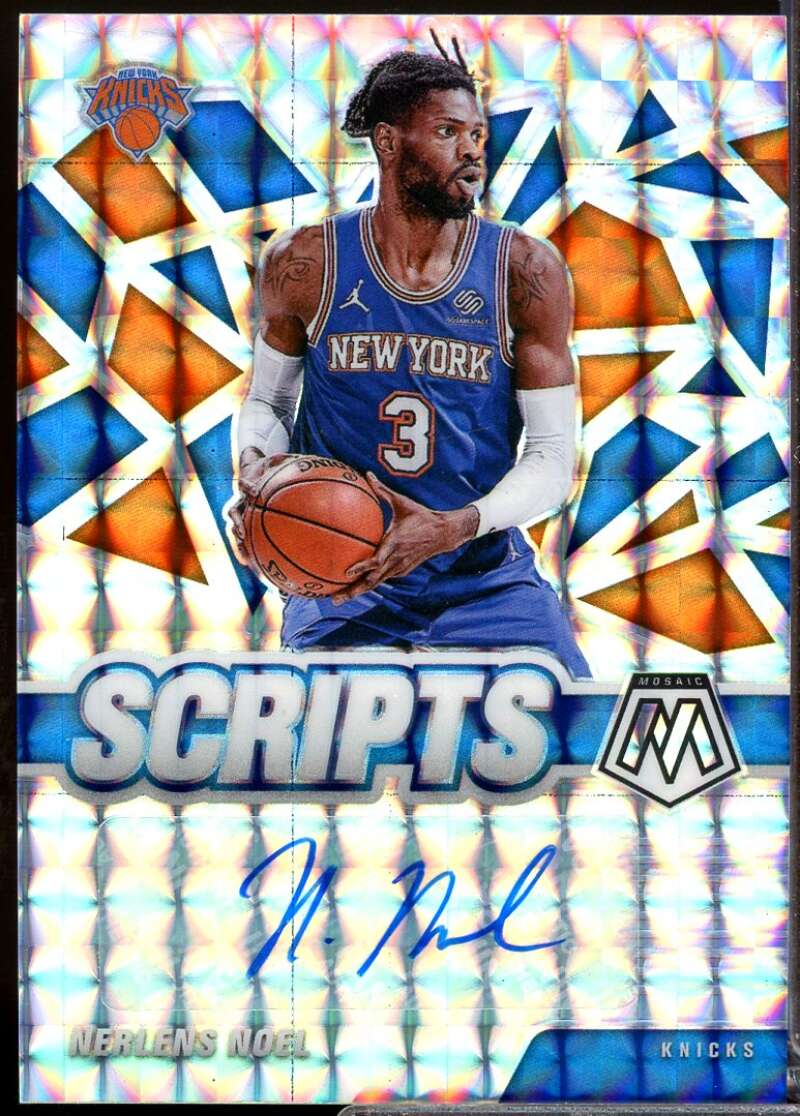 Nerlens Noel Card 2020-21 Panini Mosaic Scripts Autograph #5  Image 1