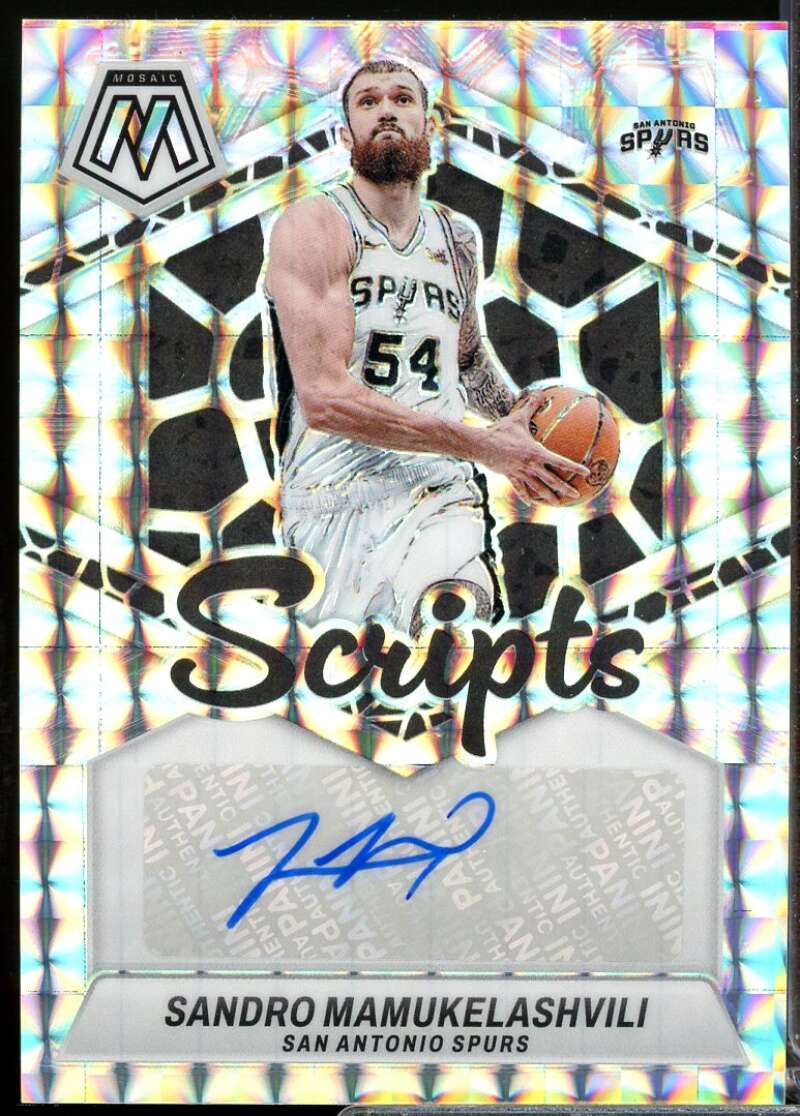 Sandro Mamukelashvili Card 2023-24 Panini Mosaic Scripts Autograph #10  Image 1
