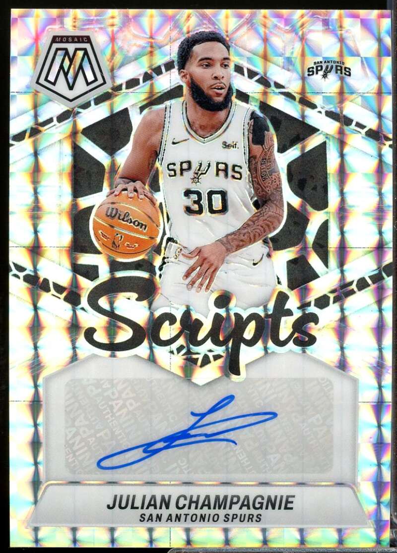 Julian Champagnie Card 2023-24 Panini Mosaic Scripts Autograph #5  Image 1
