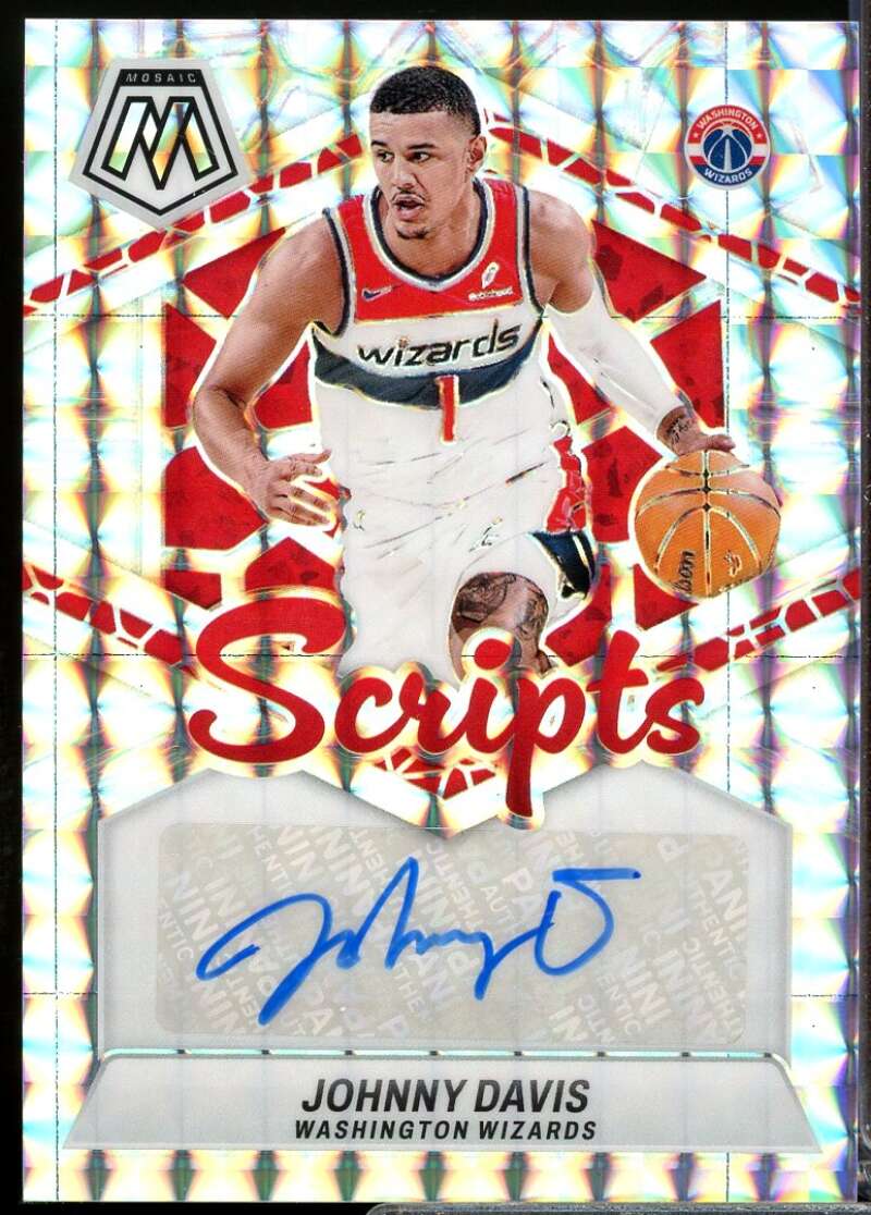 Johnny Davis Card 2023-24 Panini Mosaic Scripts Autograph #50  Image 1