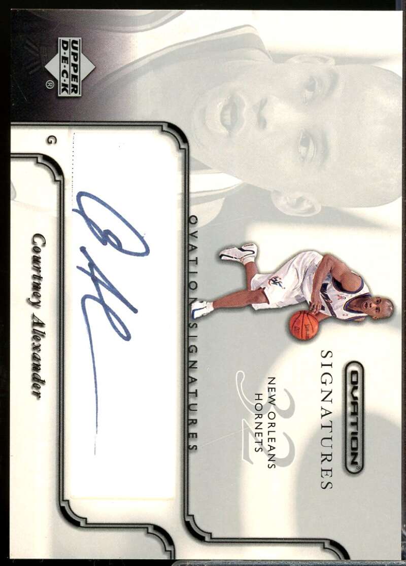 Courtney Alexander Card 2002-03 Upper Deck Ovation Autograph Signatures #CA  Image 1