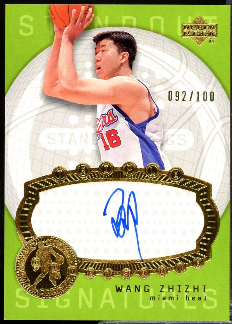 Wang ZhiZhi /100 2003-04 Upper Deck Triple Dimensions Standout Sig Autograph #19  Image 1