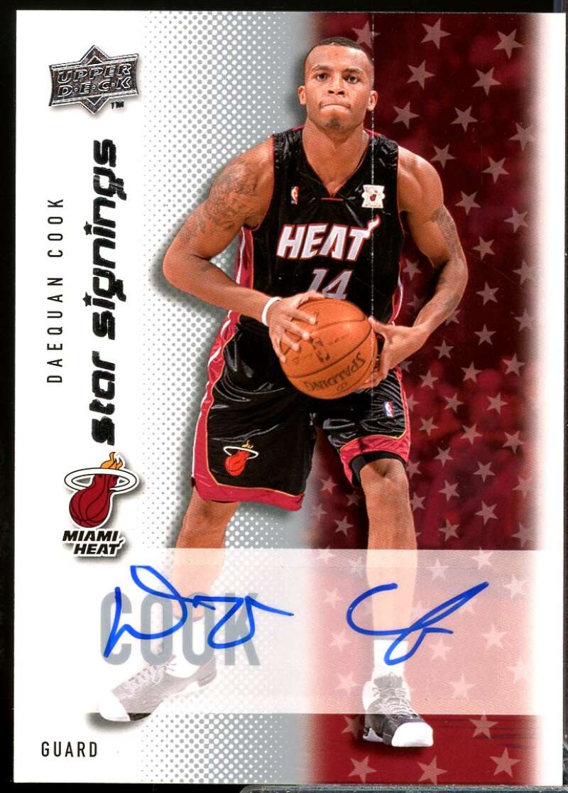 Daequan Cook Card 2008-09 Upper Deck Star Signings Autograph #SSDC  Image 1