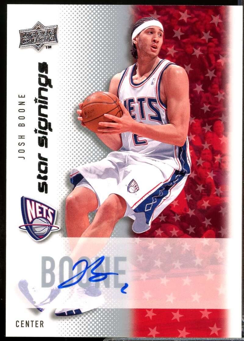 Josh Boone Card 2008-09 Upper Deck Star Signings Autograph #SSJB  Image 1