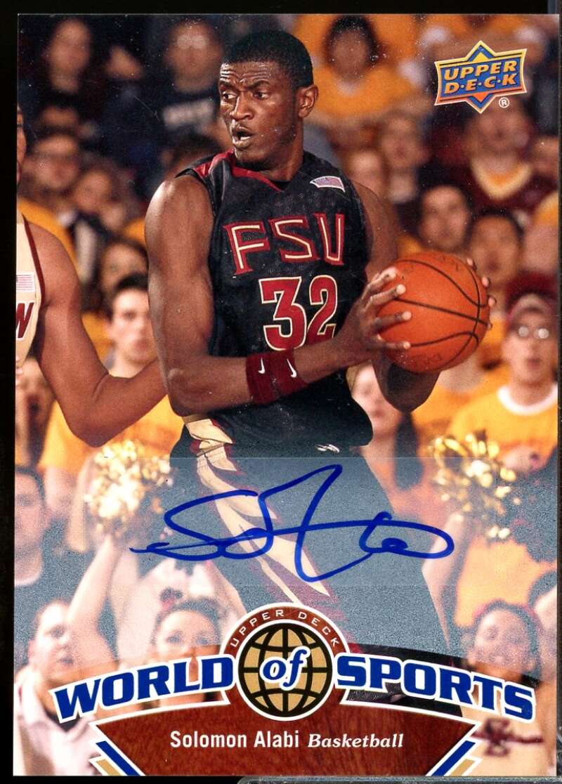 Solomon Alabi Card 2010 Upper Deck World of Sports Autographs #33  Image 1
