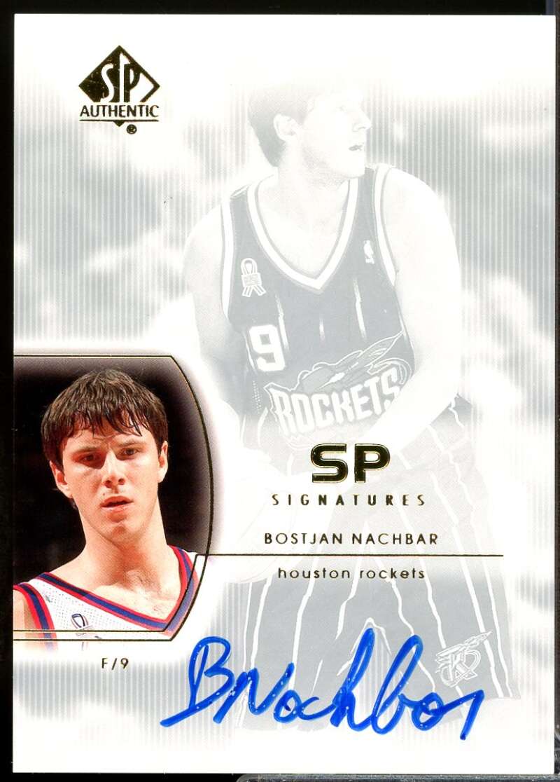 Bostjan Nachbar Rookie Card 2002-03 SP Authentic SP Signatures Autograph #BN  Image 1