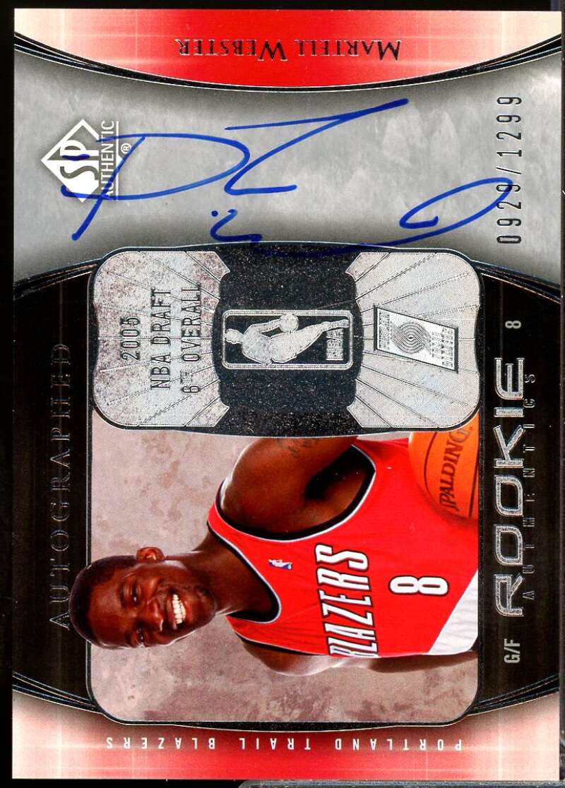 Martell Webster Rookie Card 2005-06 SP Authentic Autograph #96  Image 1