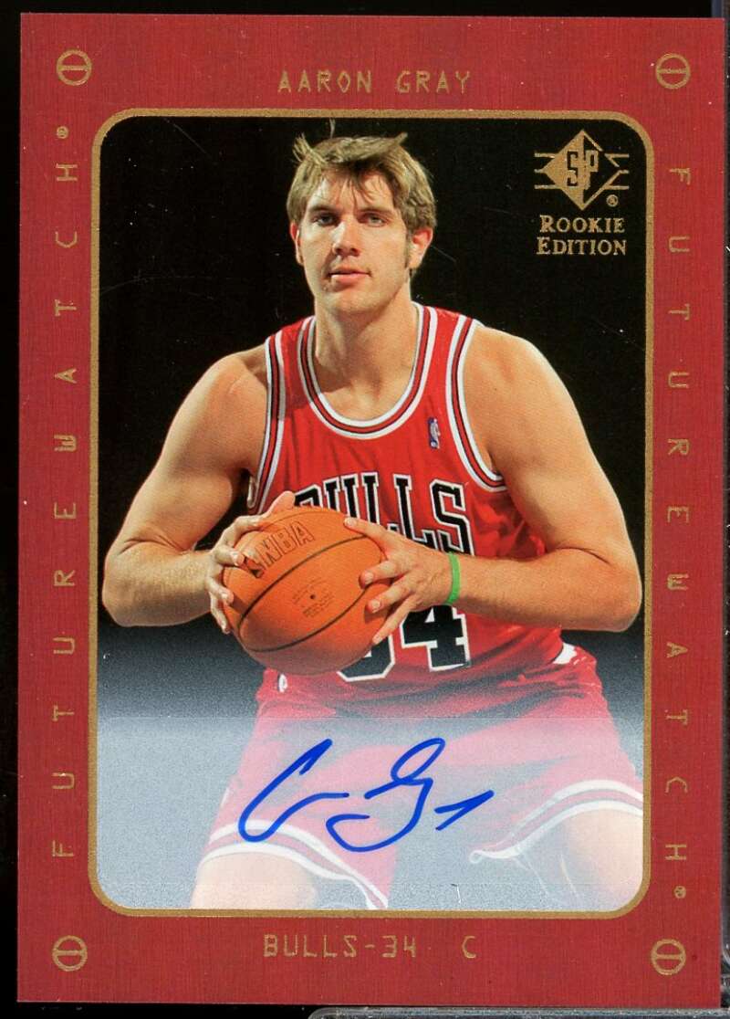 Aaron Gray Card 2007-08 SP Rookie Edition Future Watch Autographs #98  Image 1