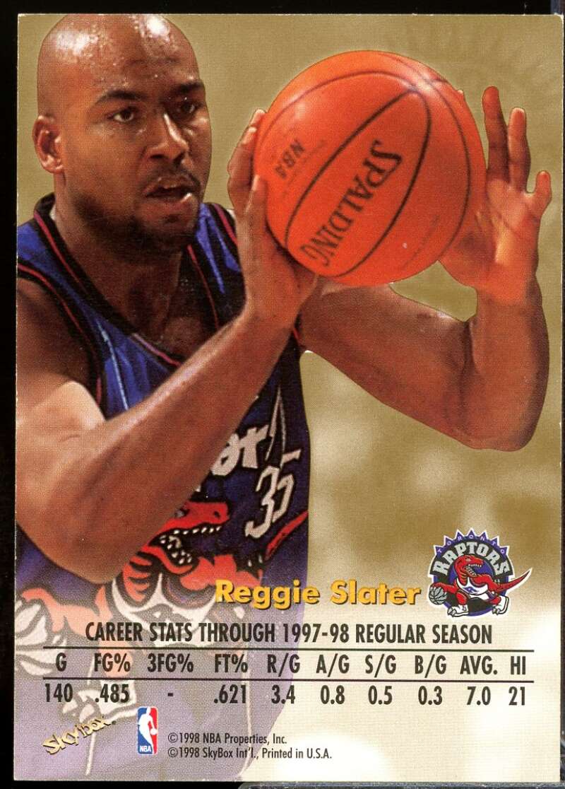 Reggie Slater Card 1998-99 SkyBox Premium Autographics #113  Image 2