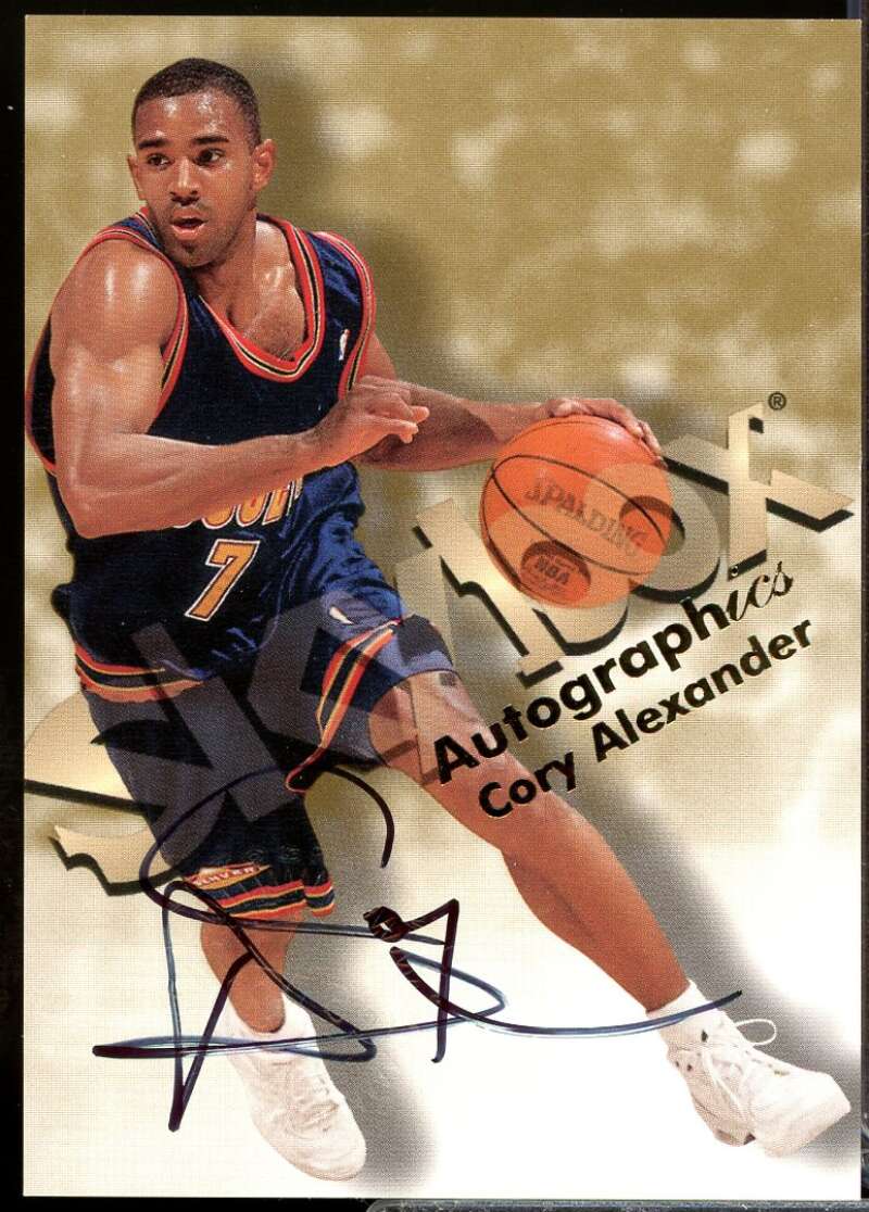 Cory Alexander Card 1998-99 SkyBox Premium Autographics #3  Image 1