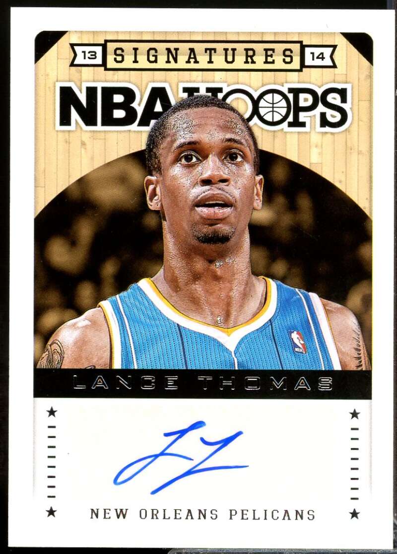 Lance Thomas Card 2013-14 Hoops Signatures Autographs #39  Image 1