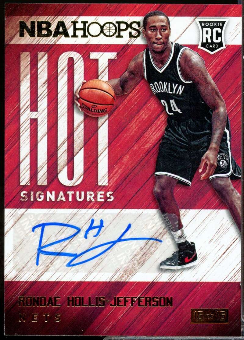 Rondae Hollis-Jefferson Rookie Card 2015-16 Hoops Hot Signatures Autograph #81  Image 1