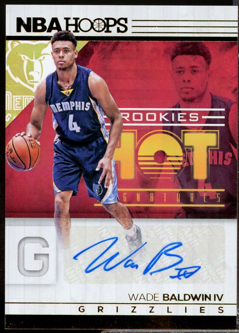 Wade Baldwin IV Rookie Card 2016-17 Hoops Hot Signatures Autograph #13  Image 1