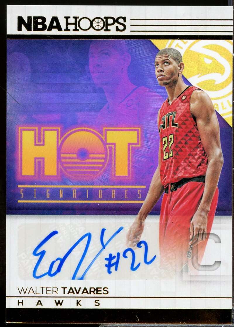 Walter Tavares Card 2016-17 Hoops Hot Signatures Autograph #5  Image 1