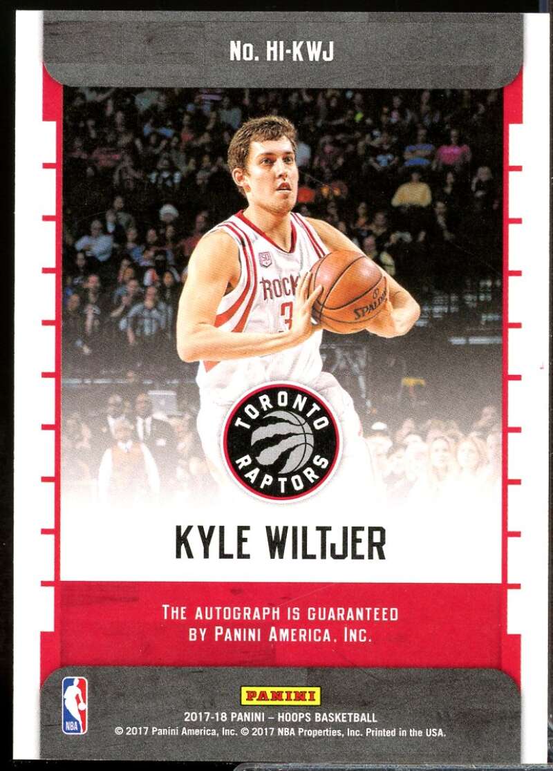 Kyle Wiltjer Card 2017-18 Hoops Ink Autograph #21  Image 2