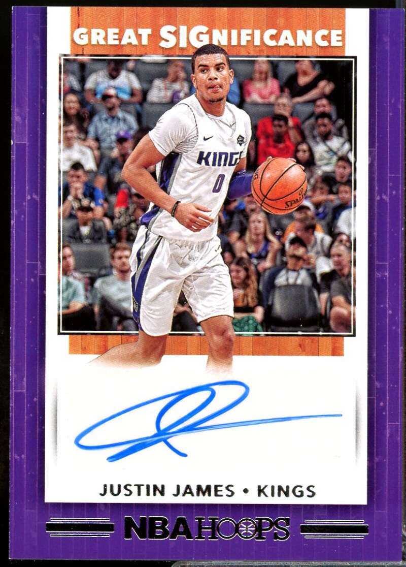 Justin James Card 2019-20 Hoops Great SIGnificance Autograph #67  Image 1