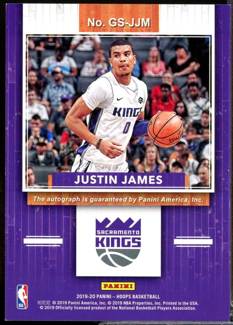 Justin James Card 2019-20 Hoops Great SIGnificance Autograph #67  Image 2