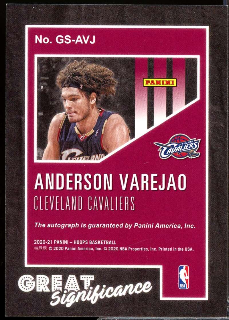 Anderson Varejao Card 2020-21 Hoops Great SIGnificance Autograph #25  Image 2