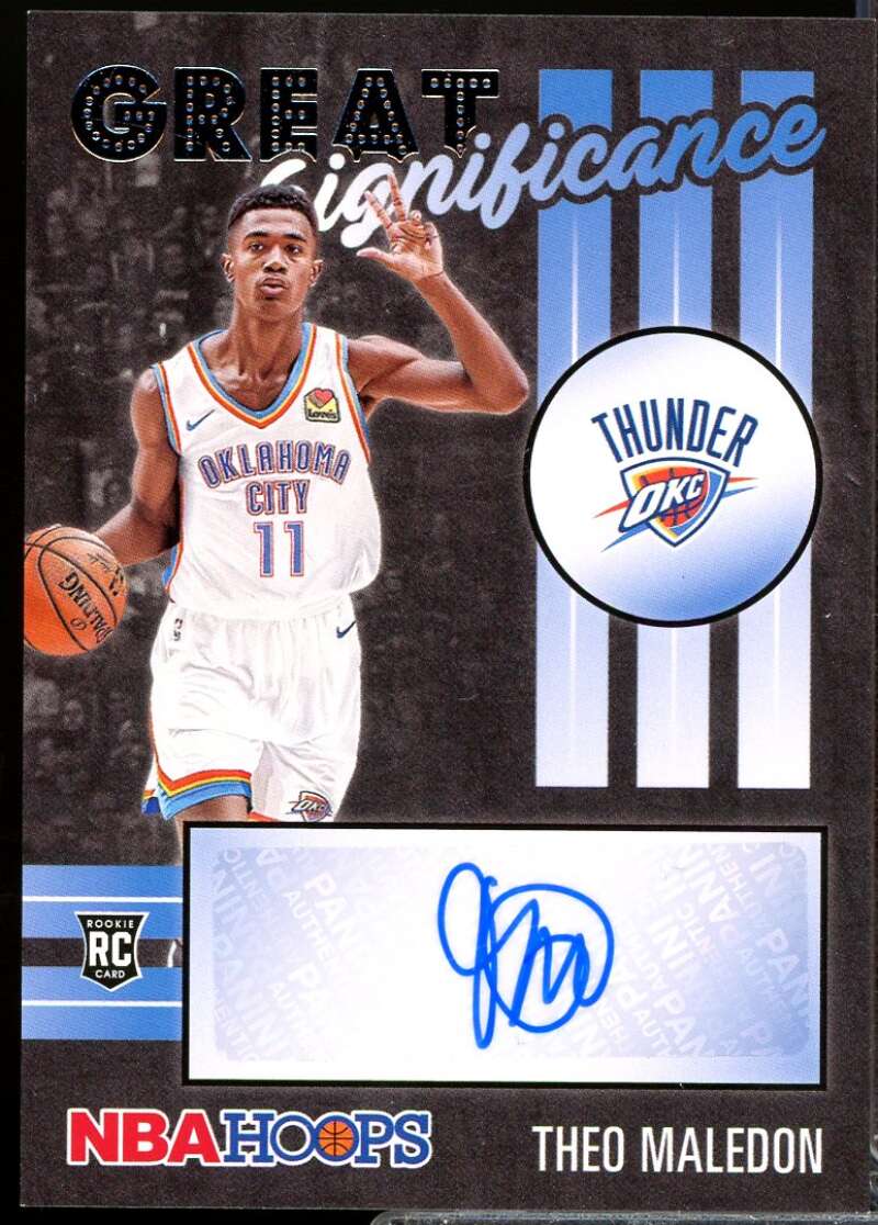 Theo Maledon Rookie Card 2020-21 Hoops Great SIGnificance Autograph #84  Image 1