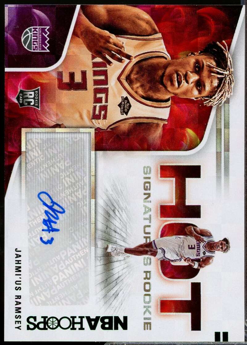 Jahmi'us Ramsey Rookie Card 2020-21 Hoops Hot Signatures Autograph Green #16  Image 1