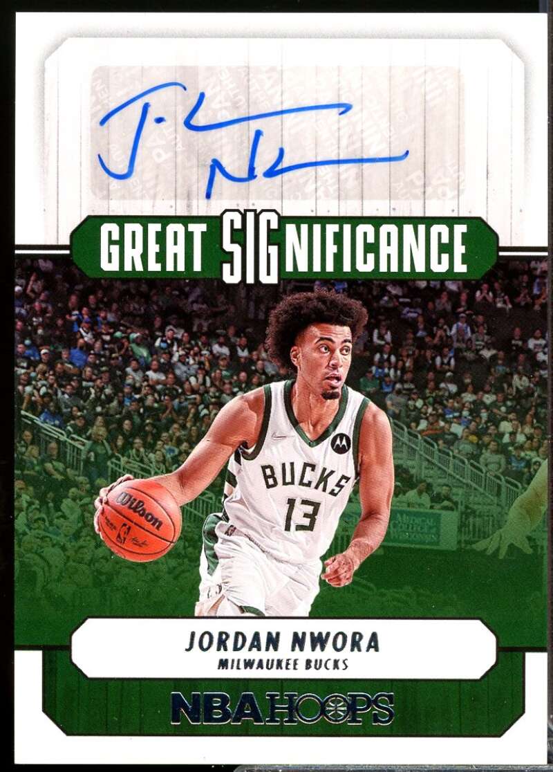 Jordan Nwora Card 2022-23 Hoops Great SIGnificance Autograph #2  Image 1
