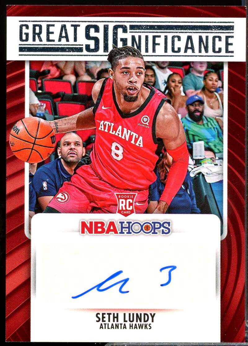 Seth Lundy Rookie Card 2023-24 Hoops Great SIGnificance Autograph #45  Image 1