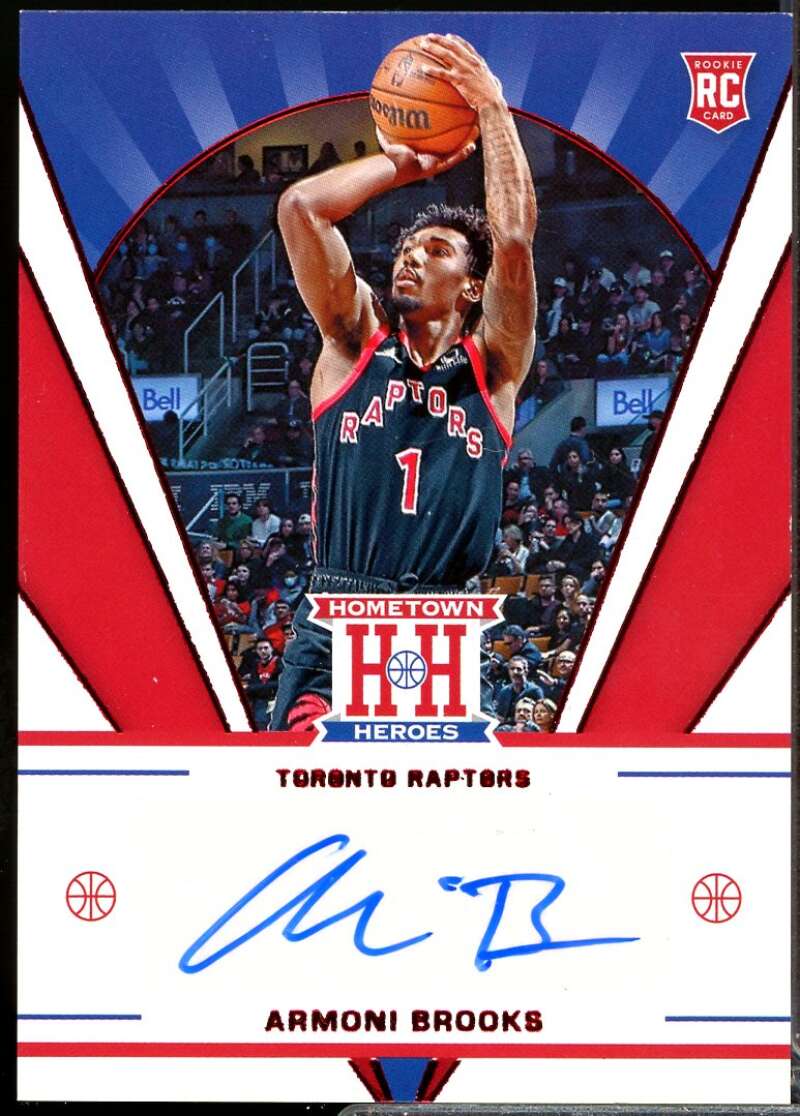 Armoni Brooks 2021-22 Panini Chronicles Hometown Heroes Rookie Autograph Red #15  Image 1