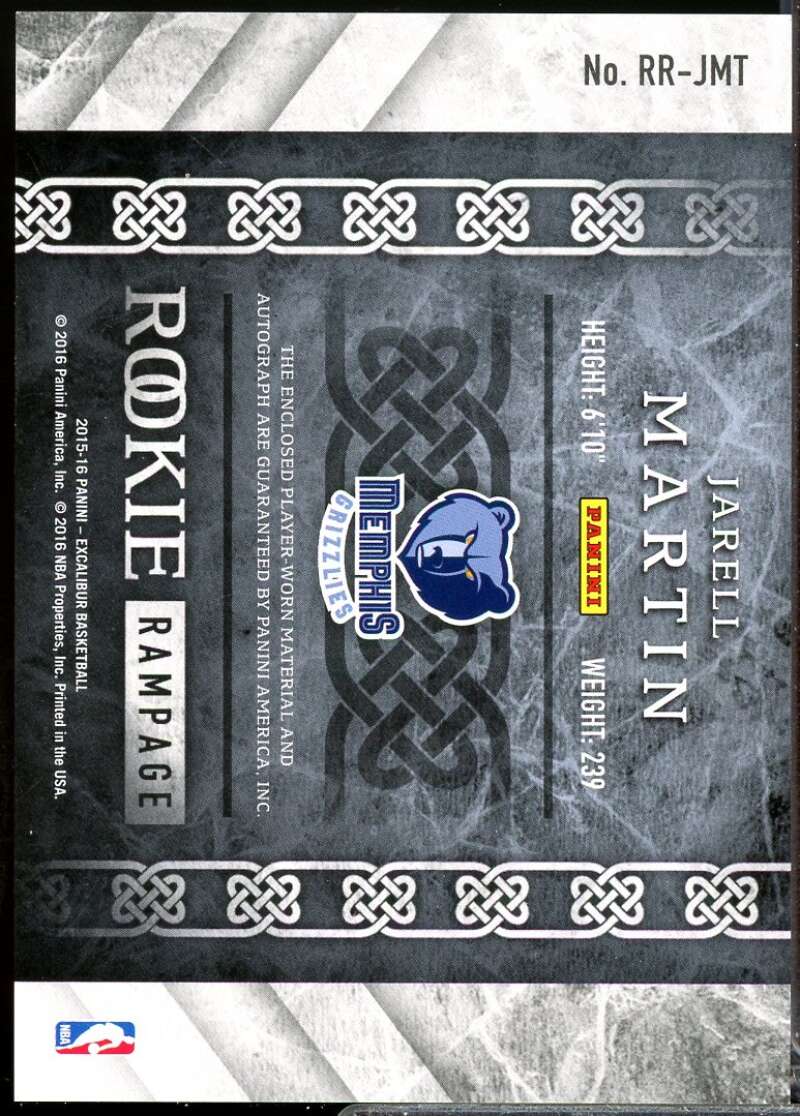 Jarell Martin 2015-16 Panini Excalibur Rookie Rampage Jersey Autographs #23  Image 2