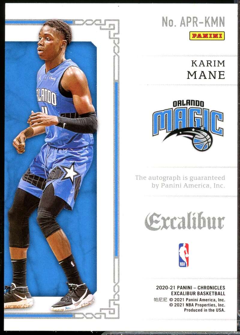 Karim Mane 2020-21 Panini Chronicles Excalibur Apprentice Autograph Red #30  Image 2