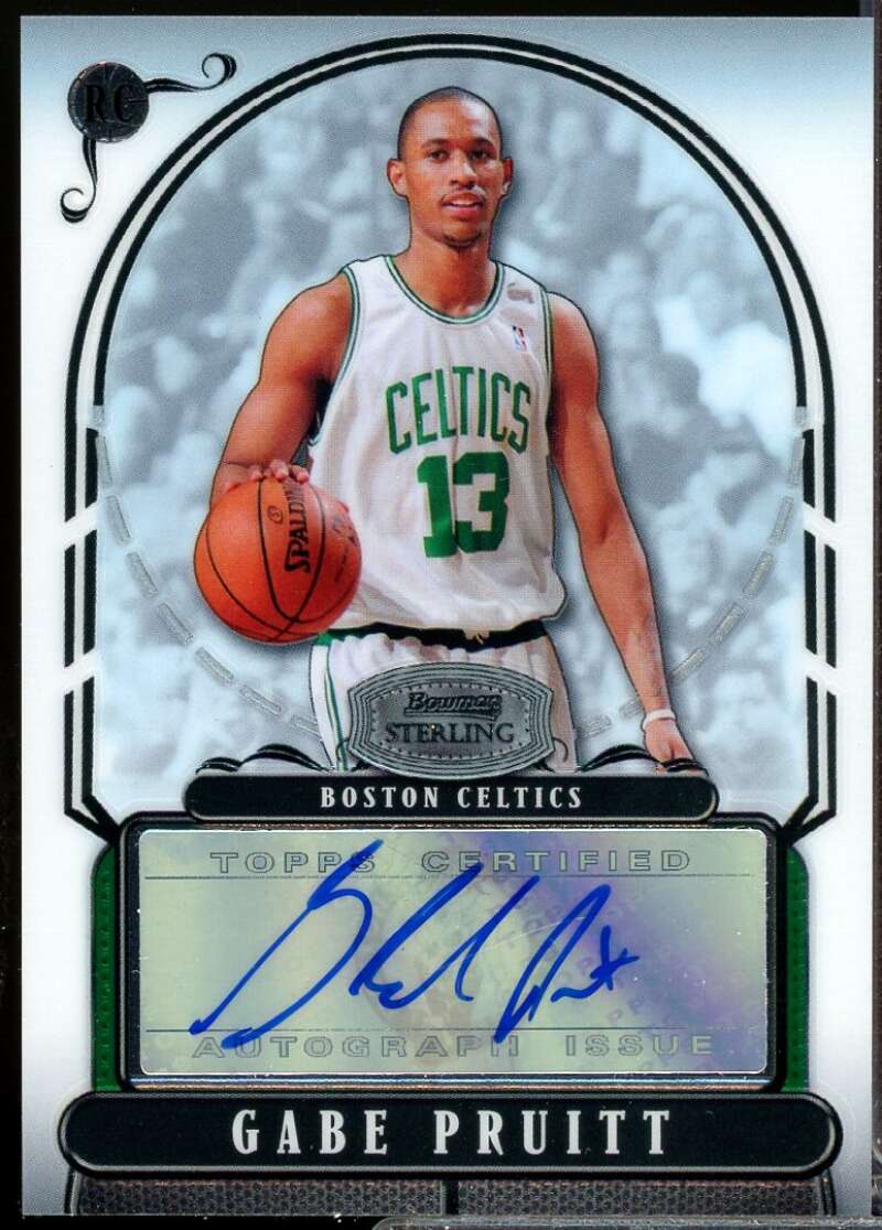 Gabe Pruitt Rookie Card 2007-08 Bowman Sterling Autograph #GP2  Image 1