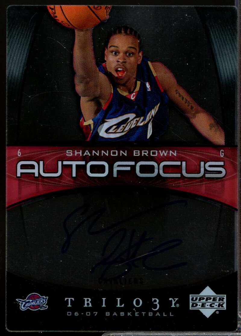 Shannon Brown Card 2006-07 Upper Deck Trilogy Auto Focus Autograph #AFSB  Image 1
