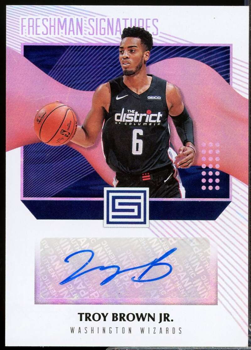 Troy Brown Jr. Rookie 2018-19 Panini Status Freshman Signatures Autograph #6  Image 1