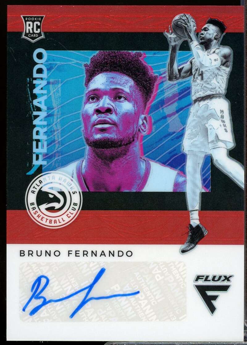 Bruno Fernando Card 2019-20 Panini Chronicles Flux Rookie Autographs Red #25  Image 1