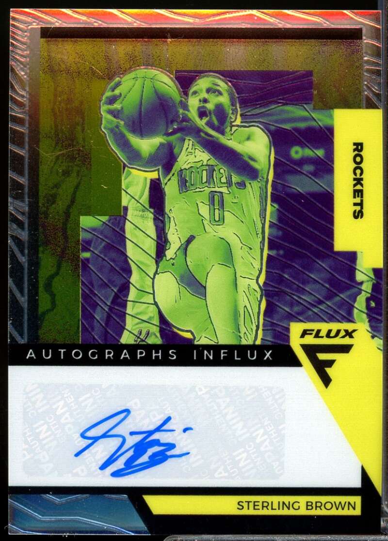 Sterling Brown Card 2020-21 Panini Flux Influx Autographs #16  Image 1
