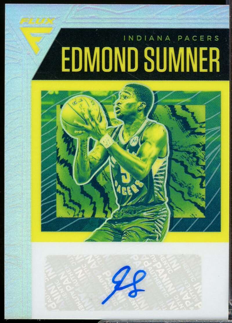 Edmond Sumner Card 2020-21 Panini Flux Flux Autograph #22  Image 1