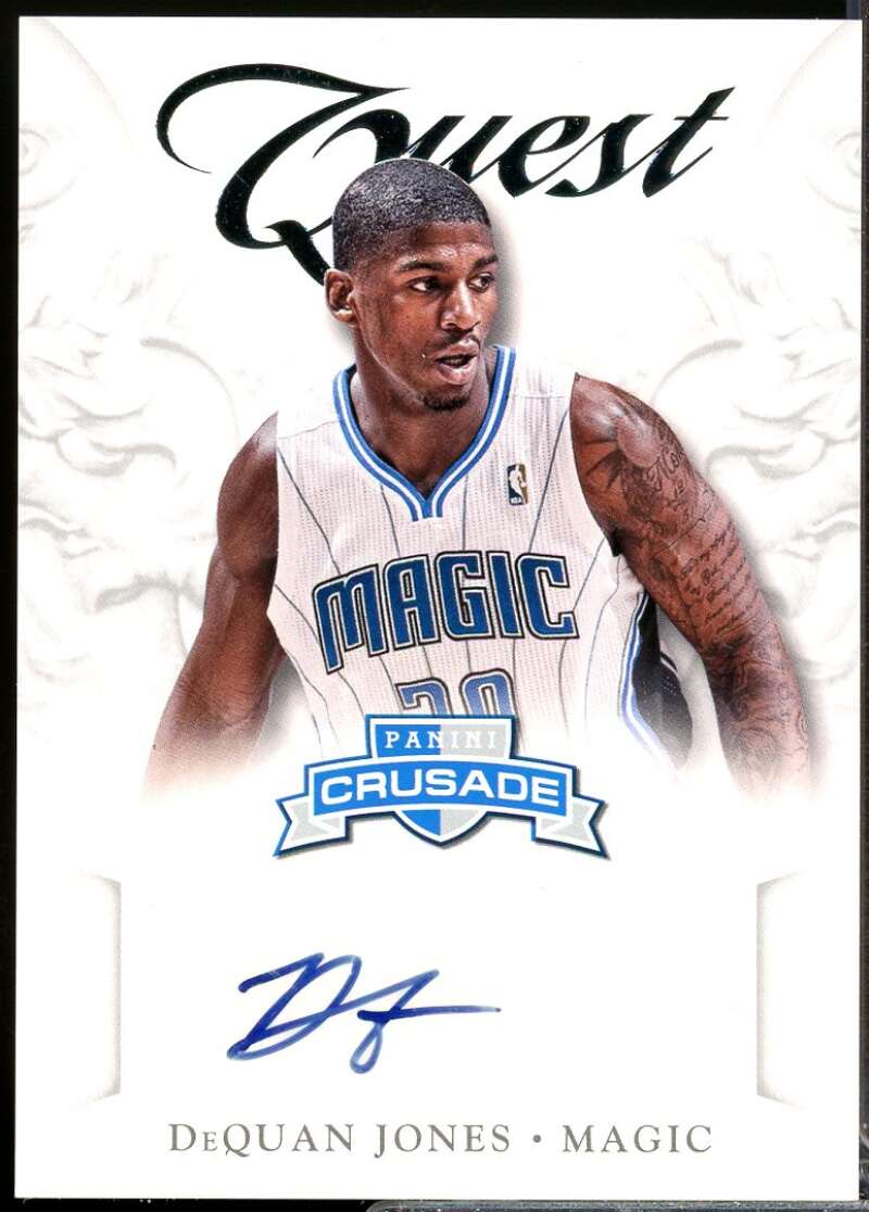 DeQuan Jones Card 2012-13 Panini Crusade Quest Autographs #49  Image 1