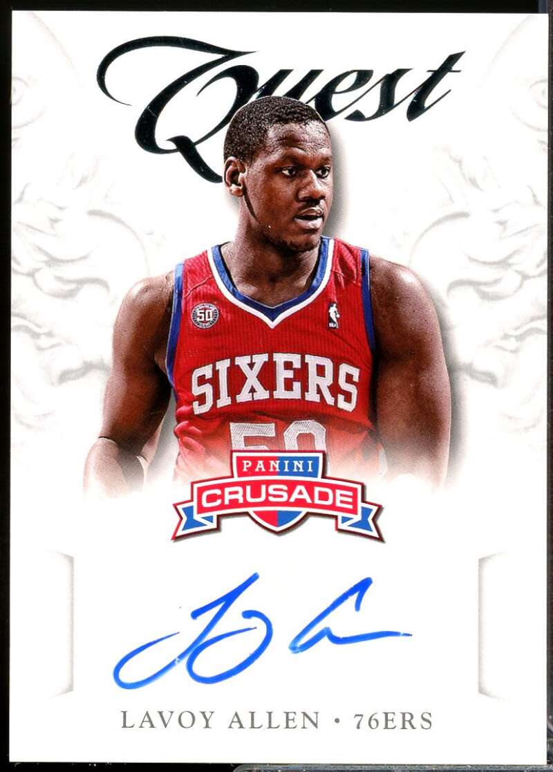 Lavoy Allen Card 2012-13 Panini Crusade Quest Autographs #72  Image 1