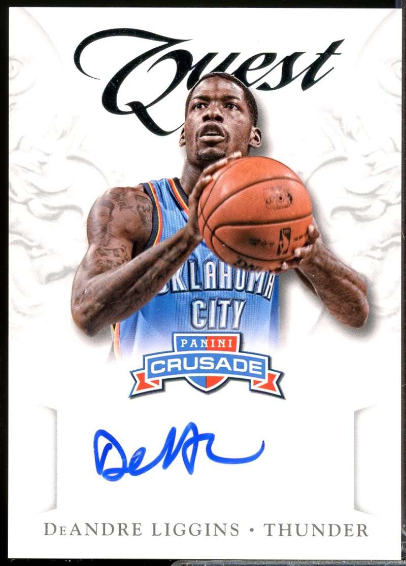 DeAndre Liggins Card 2012-13 Panini Crusade Quest Autographs #61  Image 1