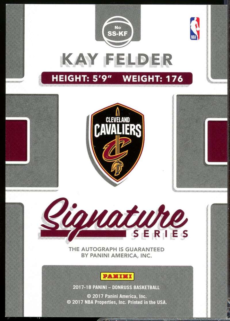 Kay Felder Card 2017-18 Donruss Signature Series Autograph #16  Image 2