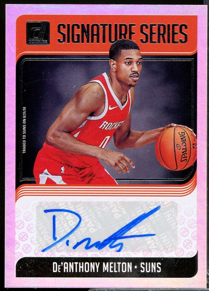 De'Anthony Melton Rookie 2018-19 Donruss Optic Signature Series Autograph #97  Image 1