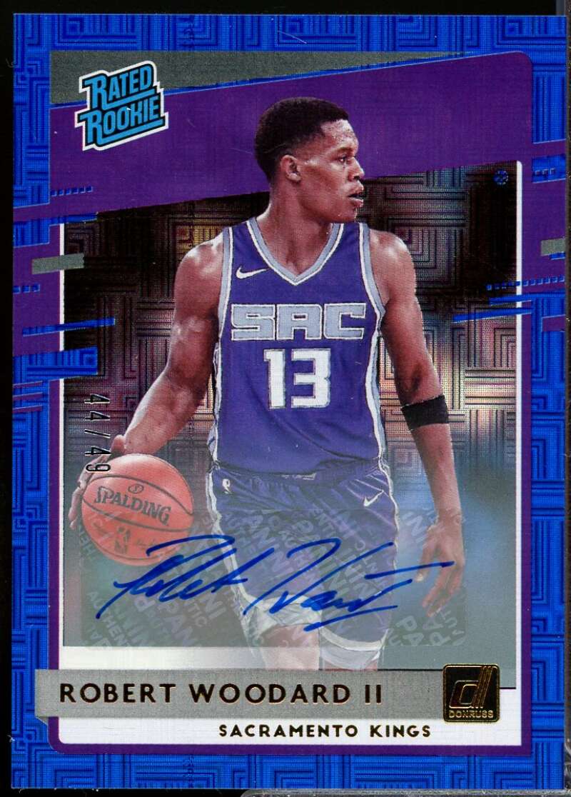 Robert Woodard II /49 2020-21 Donruss Rated Rookies Autograph Choice Blue #219  Image 1