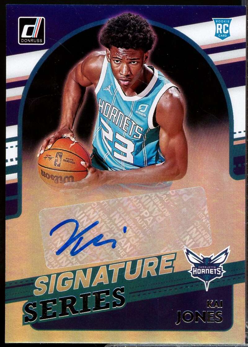 Kai Jones Rookie Card 2021-22 Donruss Optic Signature Series Autograph #92  Image 1