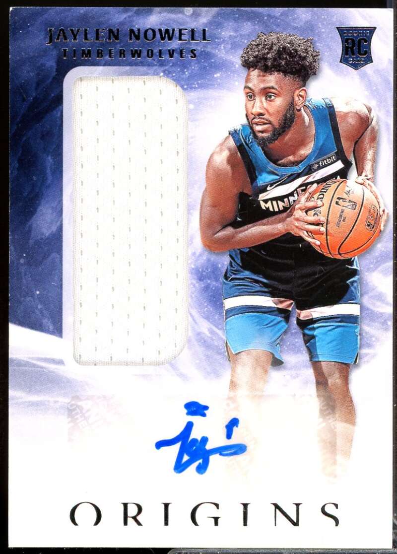 Jaylen Nowell Rookie Card 2019-20 Panini Origins Jersey Autograph #158  Image 1