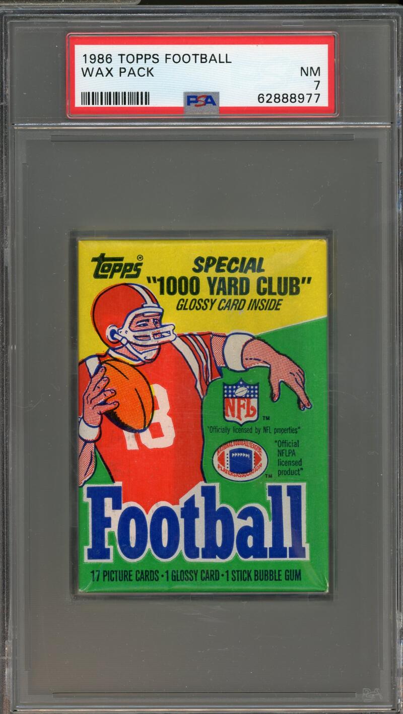 1986 Topps Football Wax Pack Jerry Rice Rookie Year PSA 7 Image 1