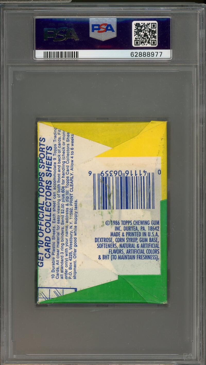 1986 Topps Football Wax Pack Jerry Rice Rookie Year PSA 7 Image 2