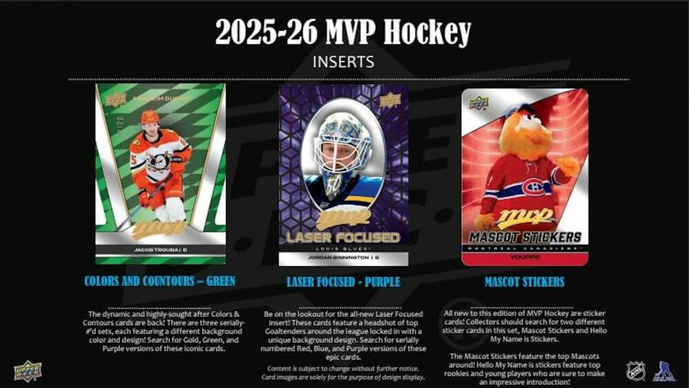2025-26 Upper Deck MVP Hockey Hobby Box Image 4